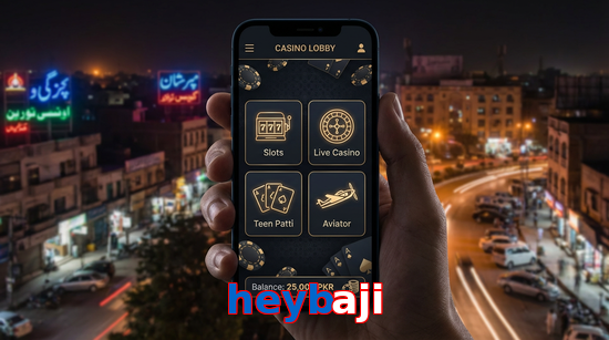 Main screen of Heybaji app page for PK players