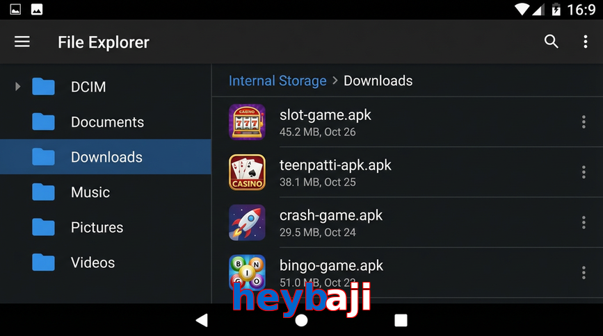 Main screen of Heybaji gameapk page for PK players